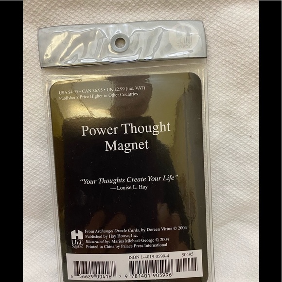“HEALTHY LIFESTYLE” Power Thought Magnet From Healing Cards 5”x3 1/2”NIP - Picture 2 of 2
